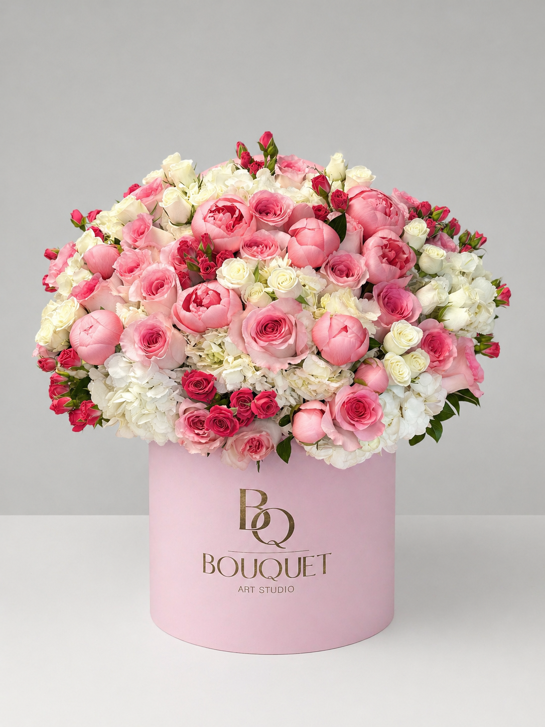 Flower Box Pink Peonies & Roses