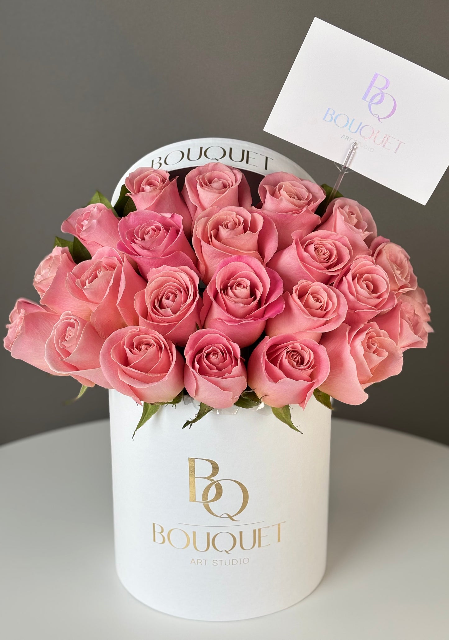 Coral Elegance Roses in Signature White Box | Luxury Flower Delivery