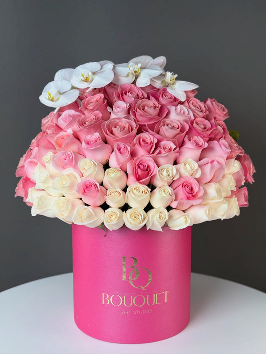 Ombre Roses with Orchid