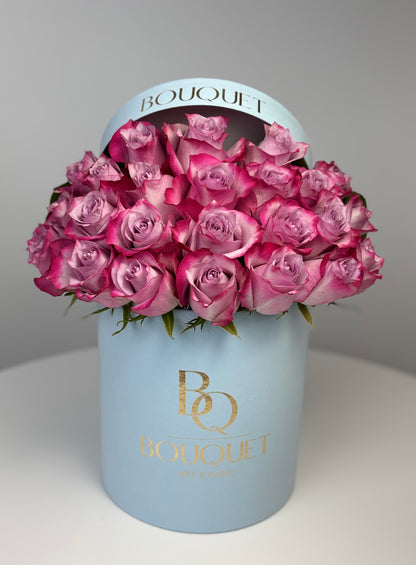 Deep Purple Rose Signature Box | Same-Day Delivery OC | BQ Bouquet