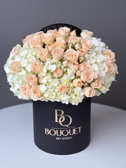 Velvet Crème — Hydrangea & Spray Roses