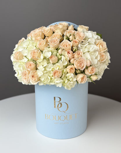 Velvet Crème — Hydrangea & Spray Roses