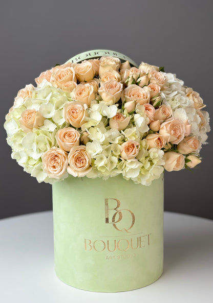 Velvet Crème — Hydrangea & Spray Roses