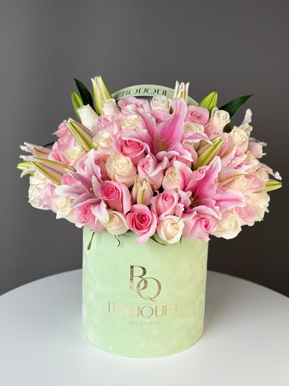 Premium Roses with Lilies