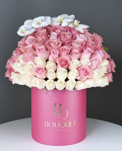 Ombre Roses with Orchid