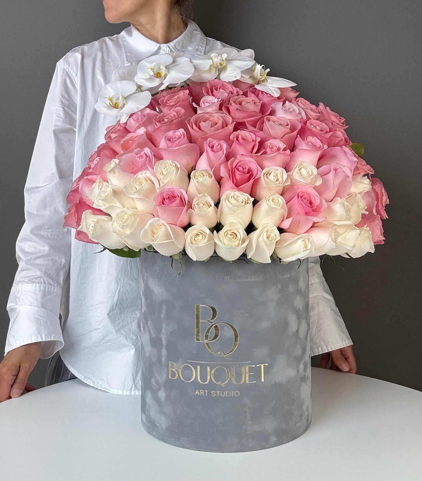 Ombre Roses with Orchid