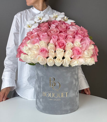 Ombre Roses with Orchid