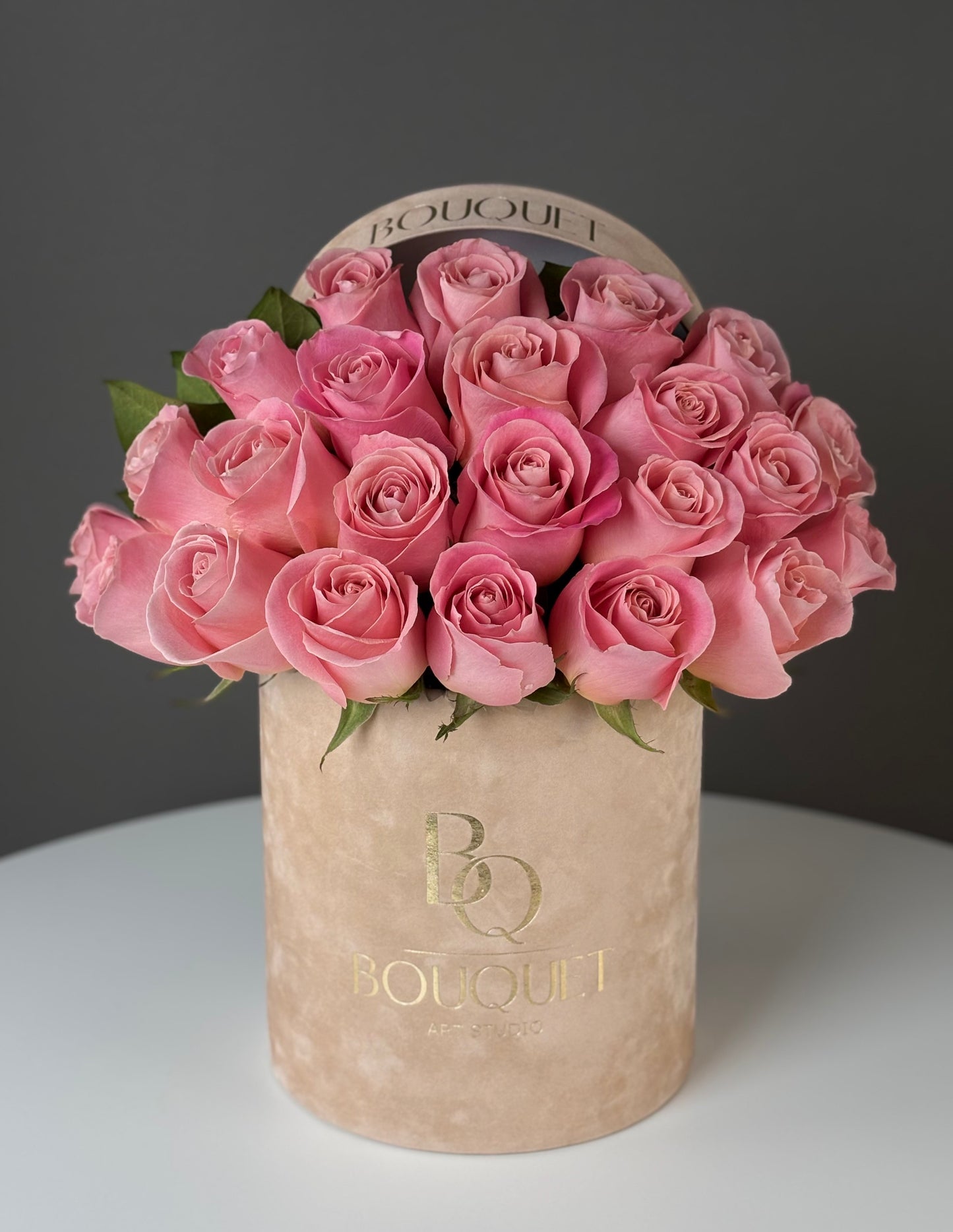 Coral Elegance Roses in Signature  Box | Luxury Flower Delivery