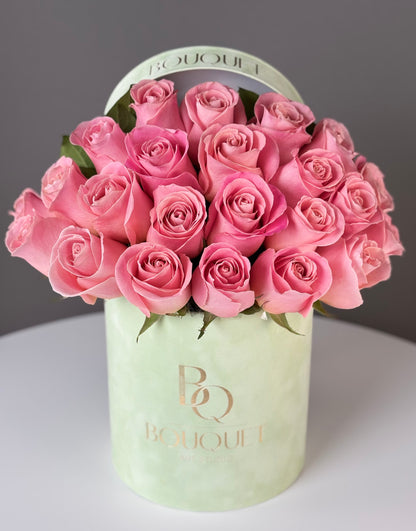 Coral Elegance & Signature Green Velvet Box