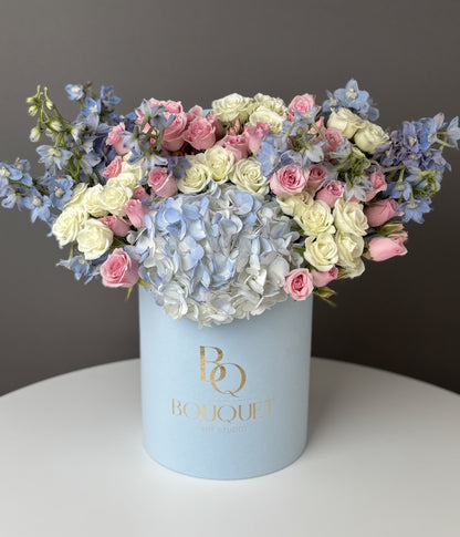 BLUE SERENADE | BQ BOUQUET | FLOWER BOX FOR ANNIVERSARY & WEDDING