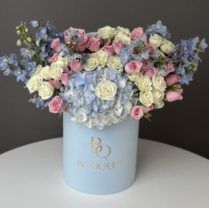 BLUE SERENADE | BQ BOUQUET | FLOWER BOX FOR ANNIVERSARY & WEDDING