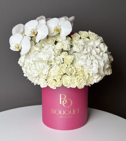WHITE ORCHID & WHITE FLOWERS | BQ BOUQUET | FOR ANY OCCASION